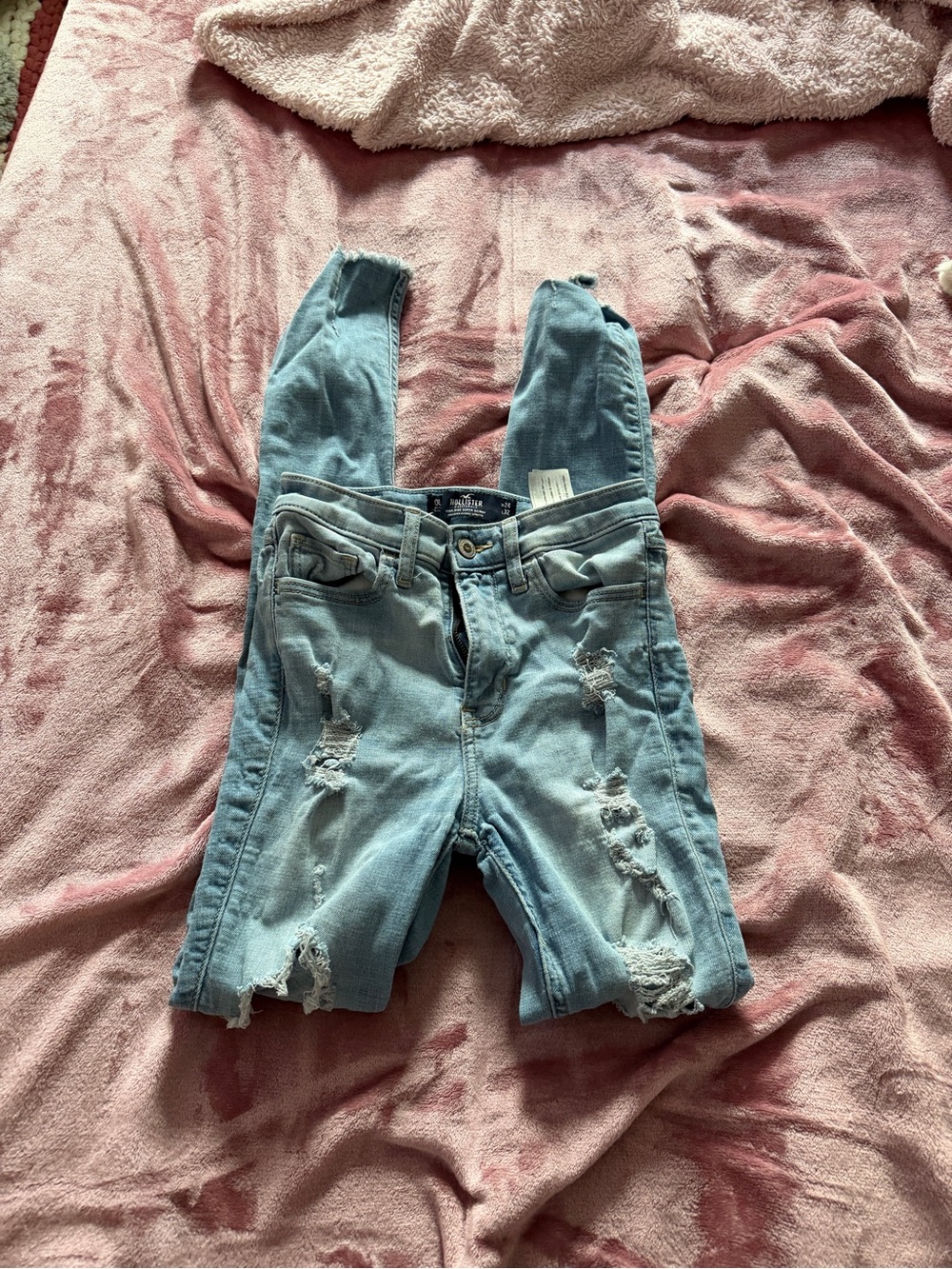 Hollister Light Blue Distressed Skinny Jeans